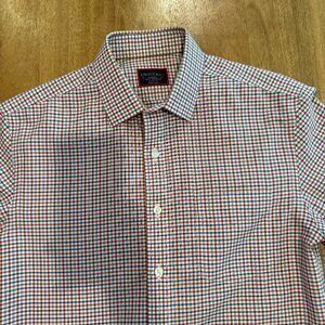 UNTUCKit Men's Red, White, Blue Checkered Shirt XS